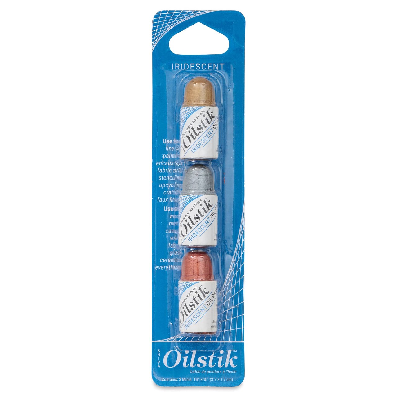 Shiva Oilstik Oil Paint - Set of 3 Mini, Iridescent, 12 ml